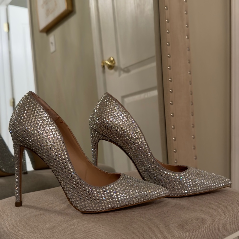 Steve Madden Sparkling Silver Heels
